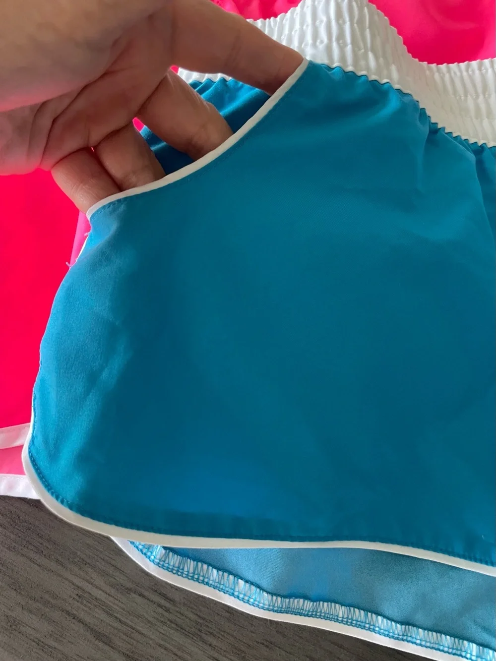 Set of OP Juniors Swim Shorts in Turquoise Blue & Hot Pink size medium and large - Picture 5 of 13